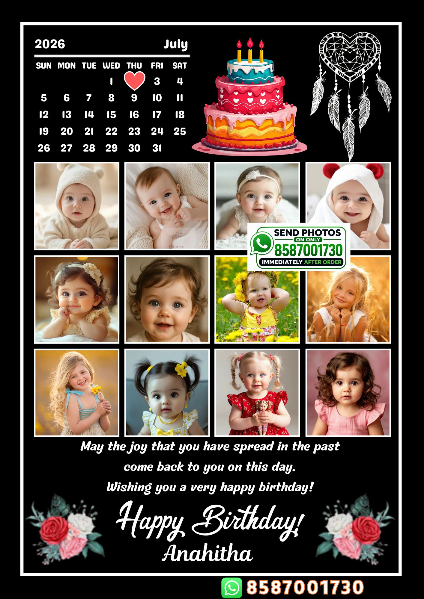 Personalized Birthday Photo Frame 01
