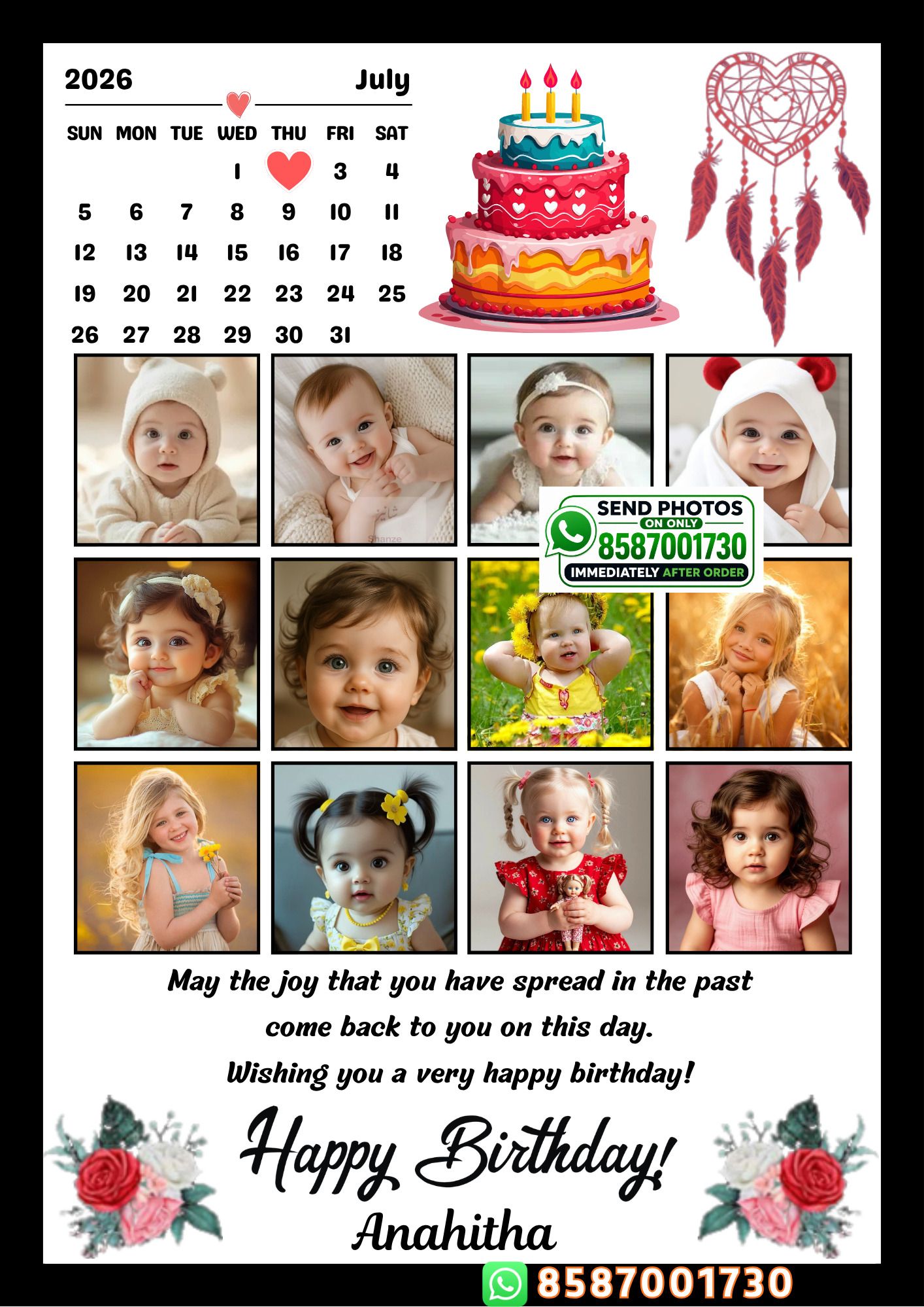 Personalized Birthday Photo Frame 06